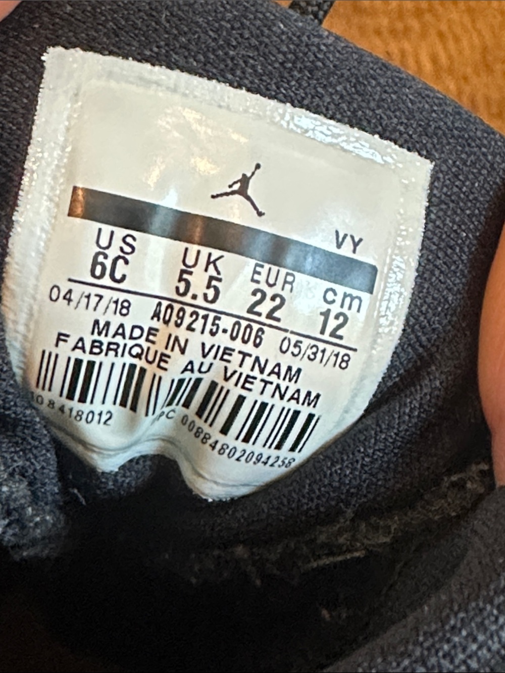 Jordan Kids Black and Red Patent Leather High-Tops - Picture 2 of 6